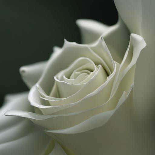 White Rose with Water Droplets: Digital Matte Painting