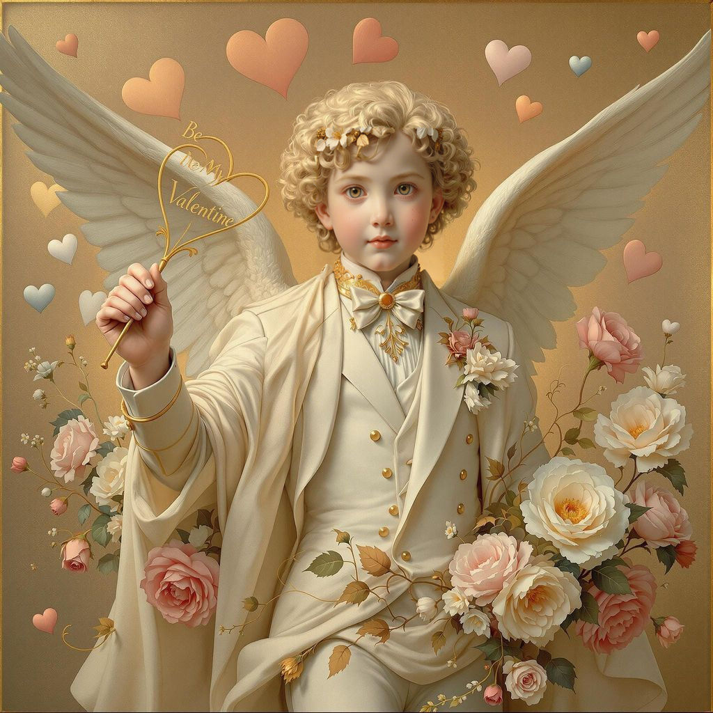 Cupido in Elegant Valentine's Attire