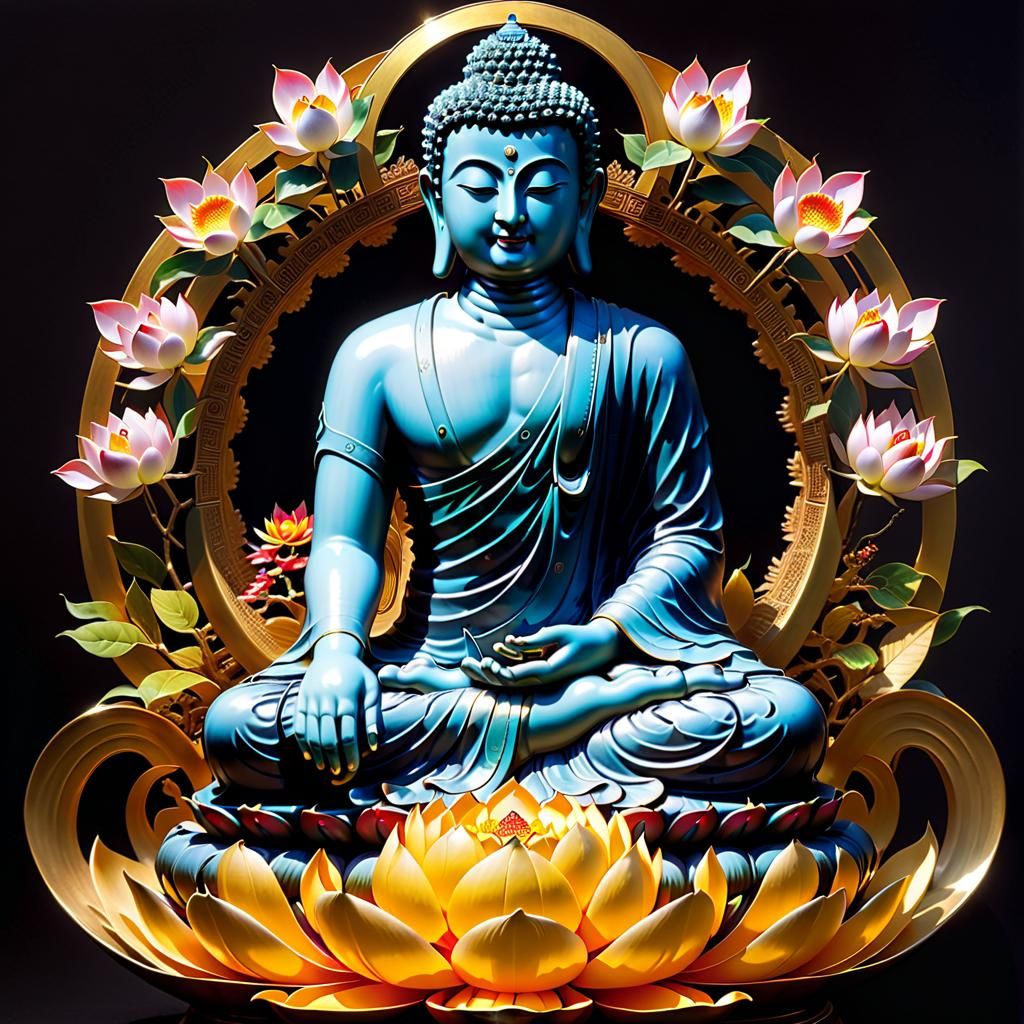 Buddha's Eightfold Path: A Hyperrealistic Masterpiece