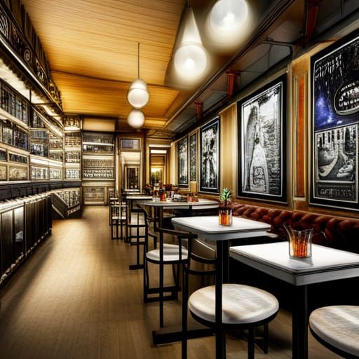 Amsterdam Night Cafe: Hyperrealistic Watercolor Illustration