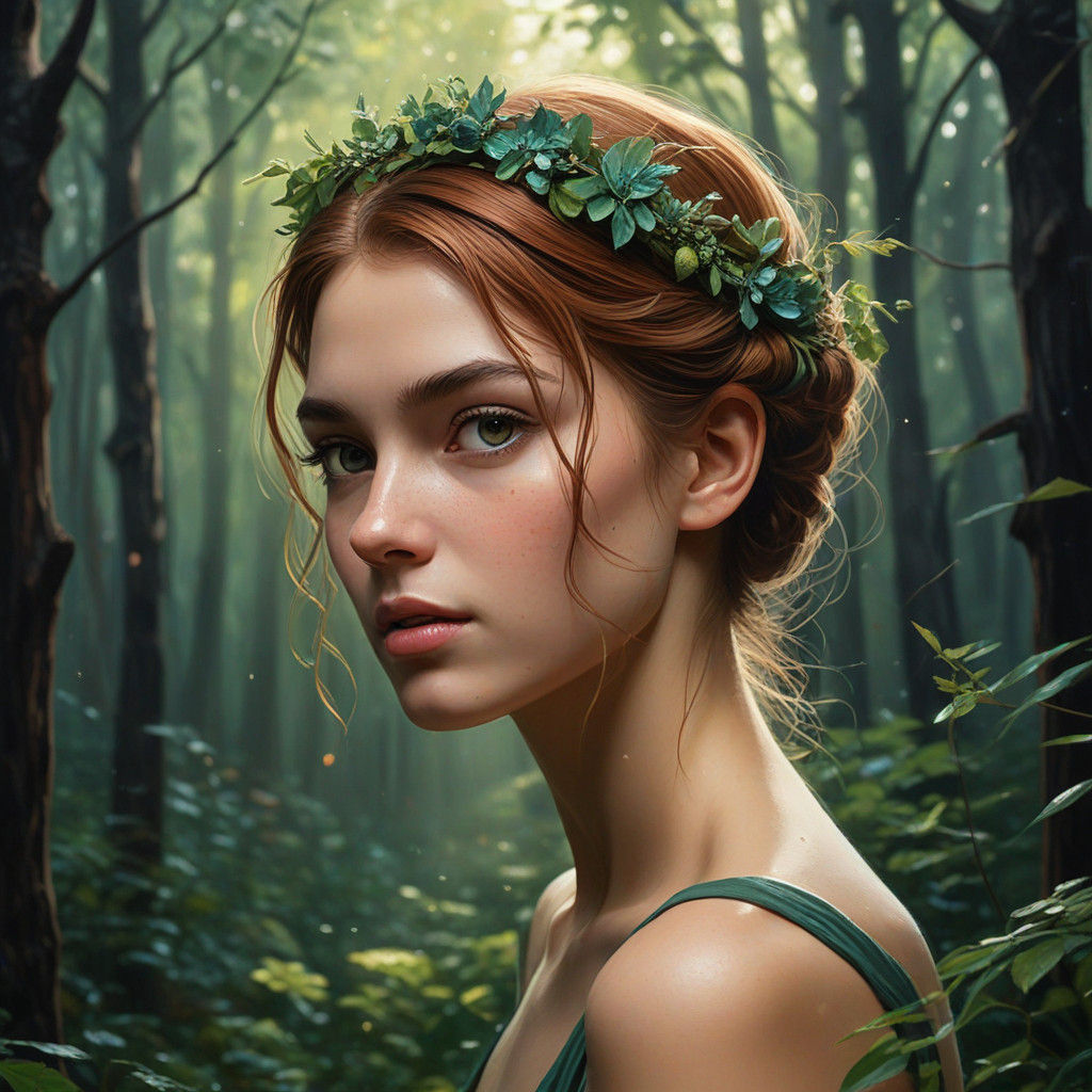 Whimsical Woodland Fairy in Peter Pan Style