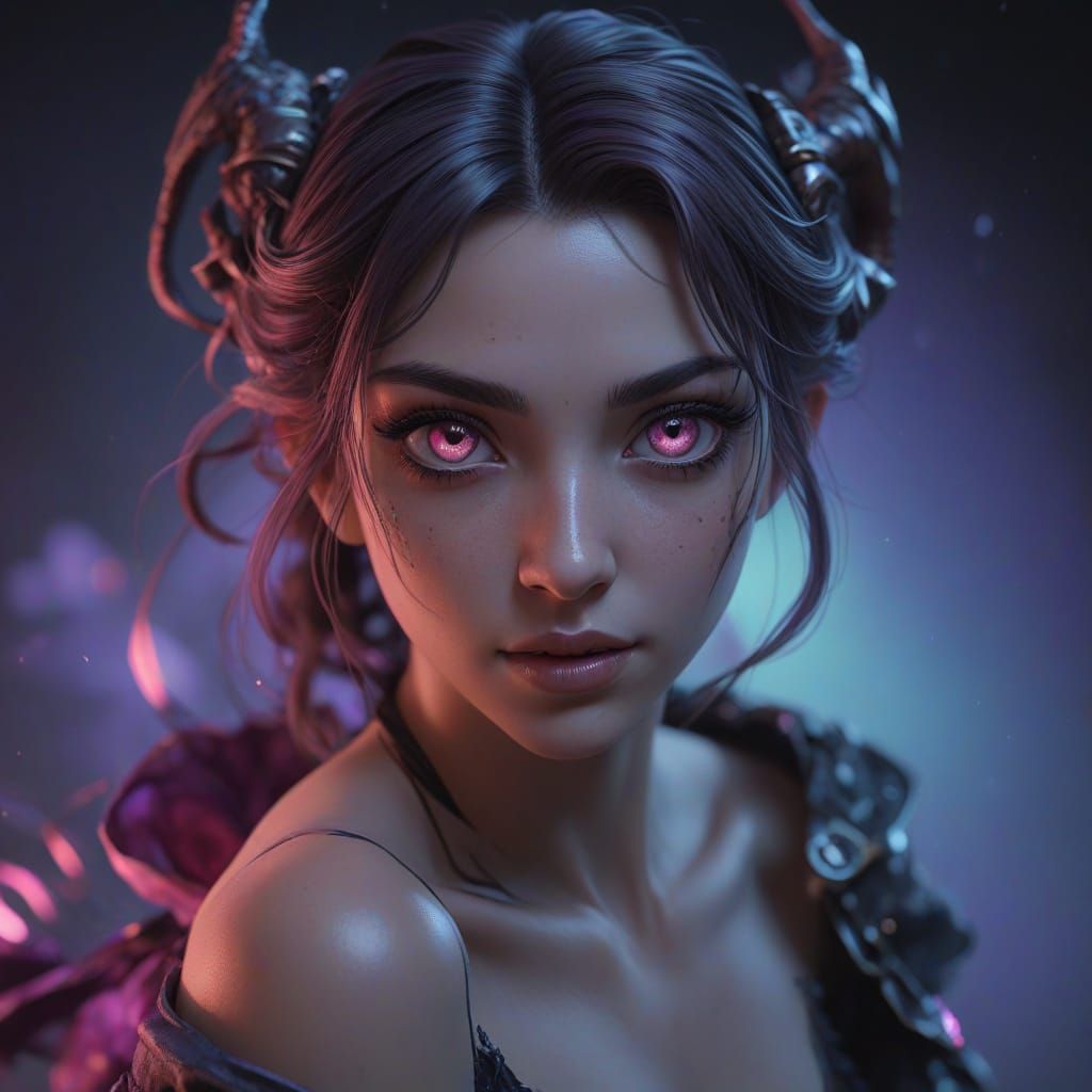 Sinister Ballerina Goblin Girl in Dark Fantasy Style