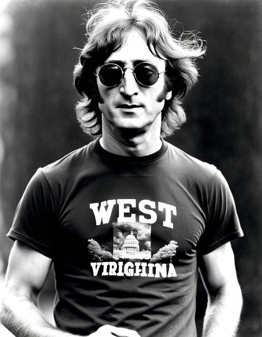 John Lennon Portrait in 1970s Style