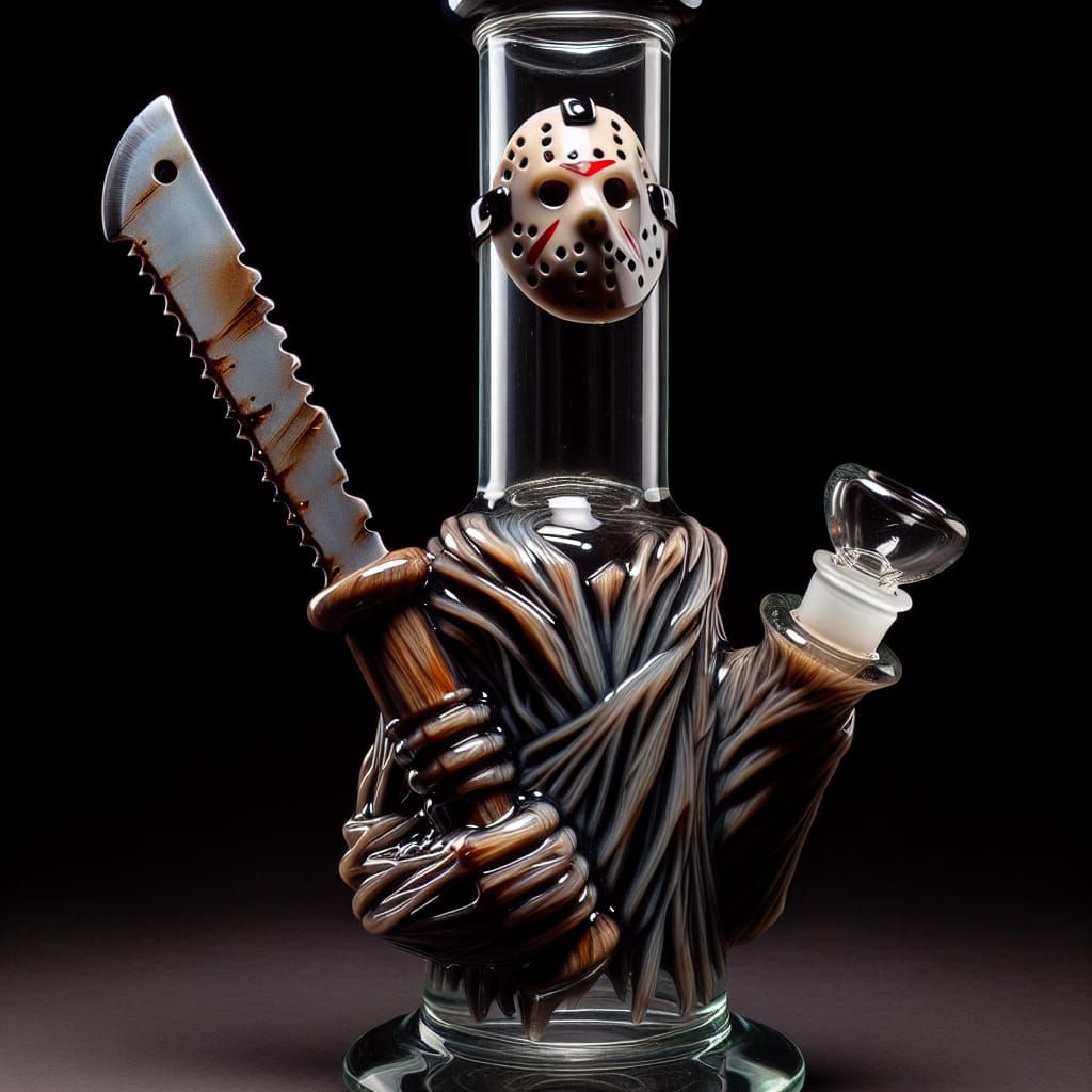 Horror Film Character Glass Bong Design