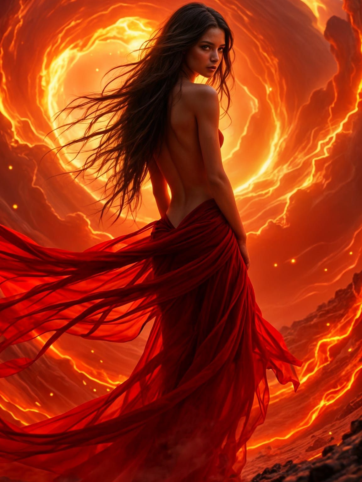 Fashion Studio Portrait in Optical Illusion Style