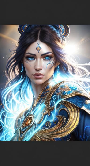 Proud Warrior Portrait in Hyper-Realistic Style