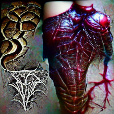 Cybernetic Flayed Creature in Space