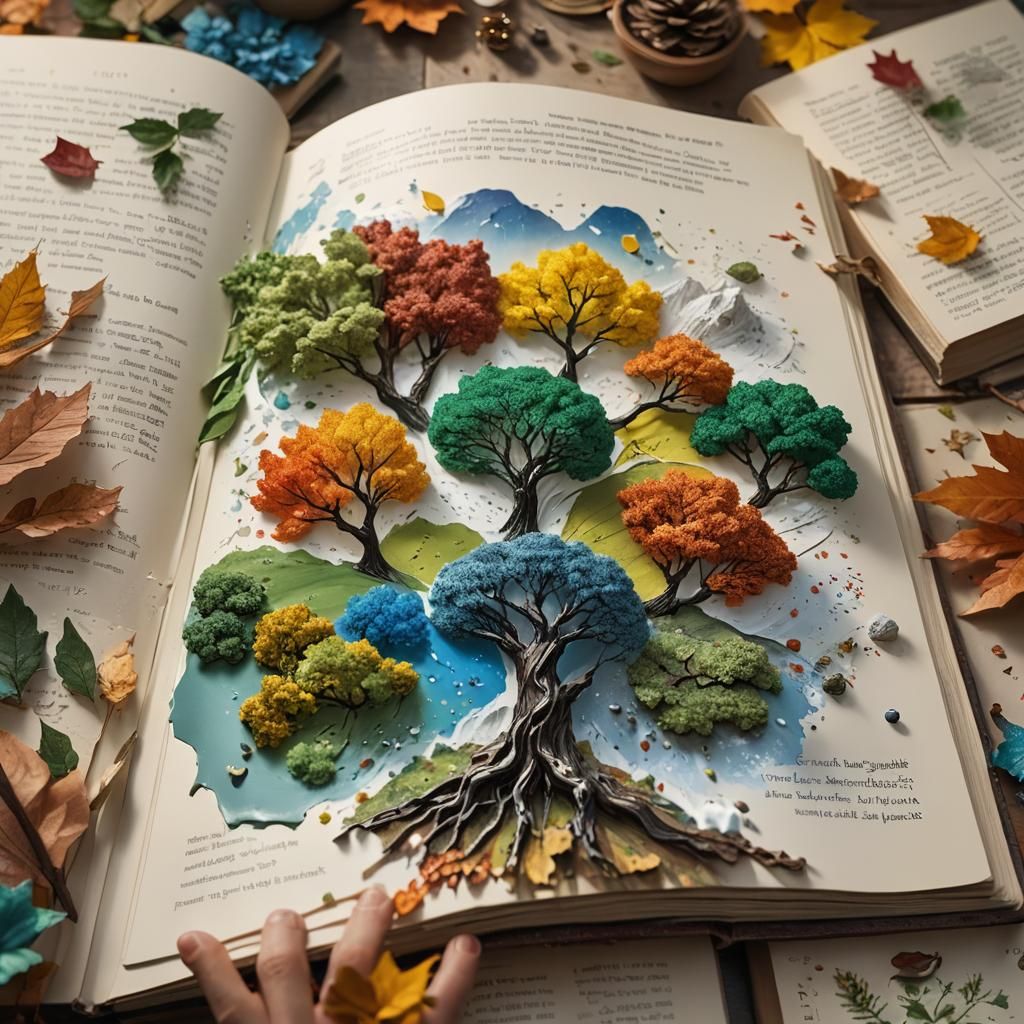 Hyperrealistic Four Seasons Miniature Model