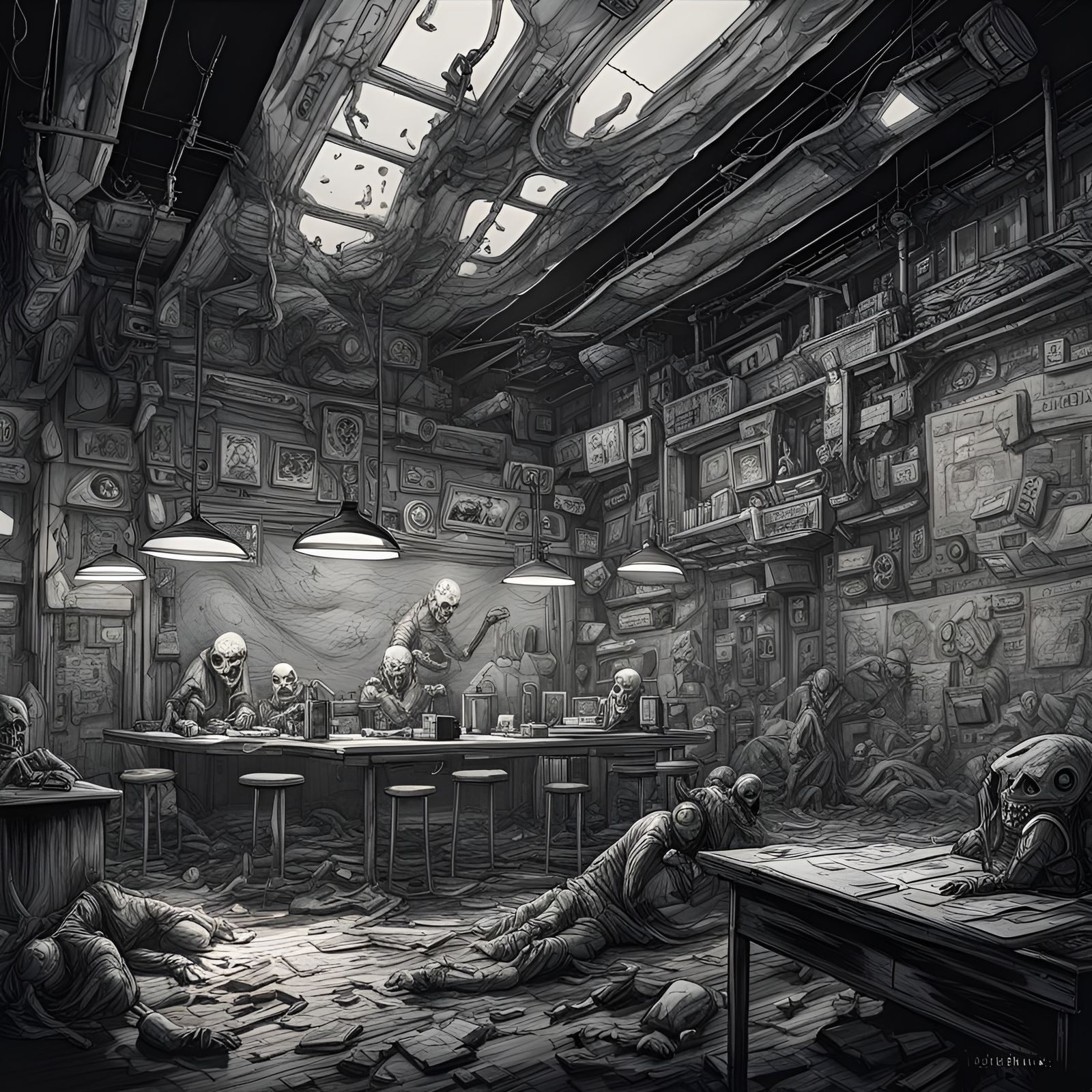 Dystopian Horror in Surreal Volumetric Lighting