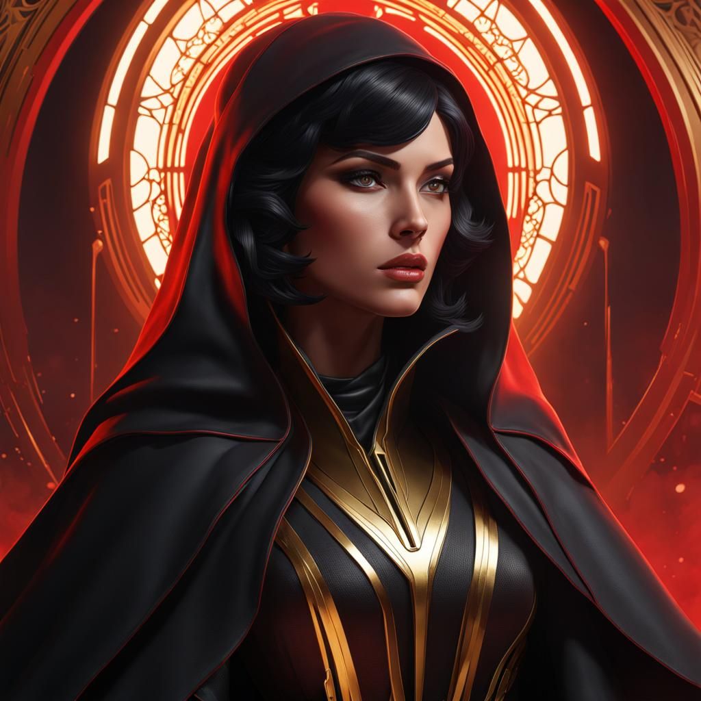 Fierce Female Jedi Warrior in Detailed Digital Art