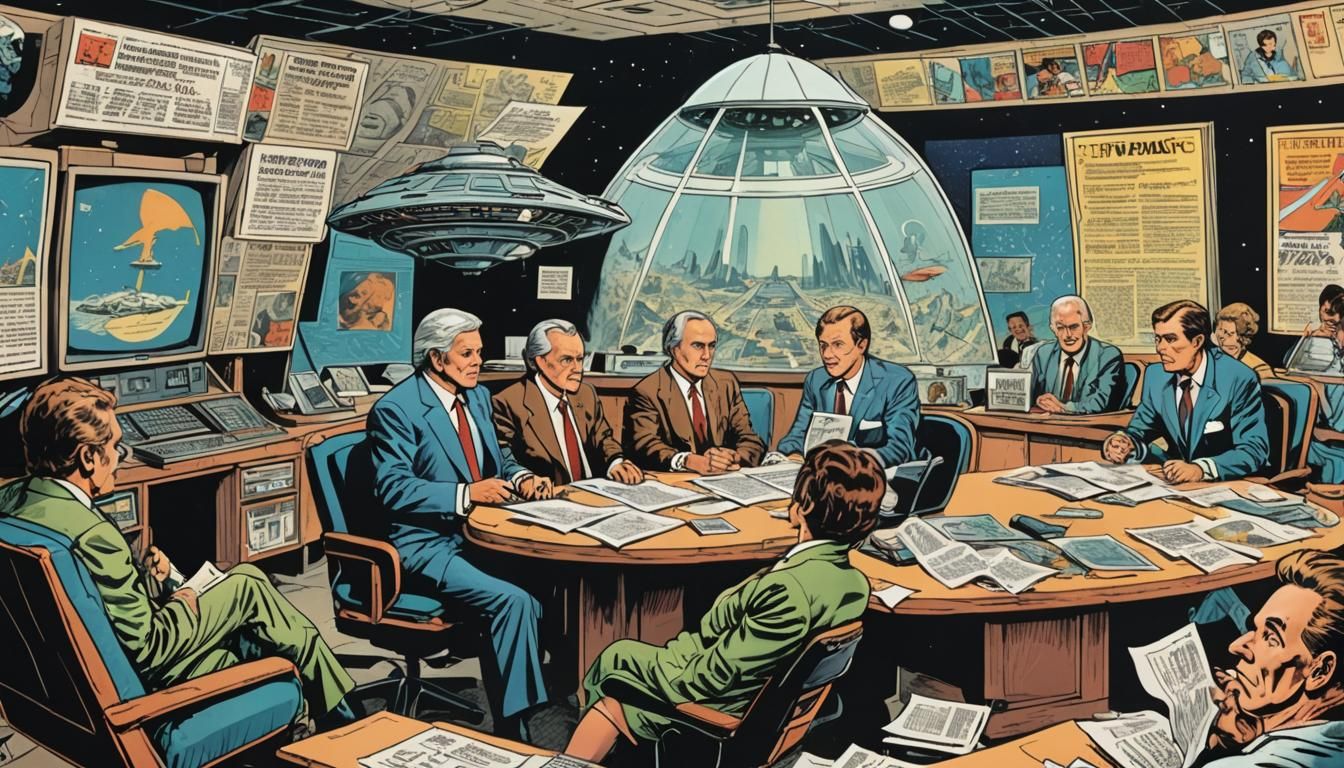 Retro-Futuristic Comic Book TV Show Art