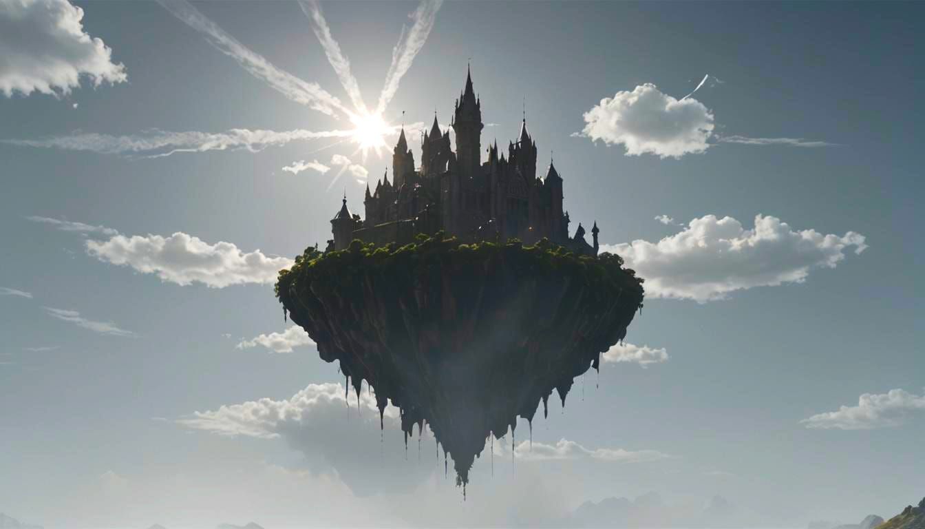 Fantastical Floating City Concept Art