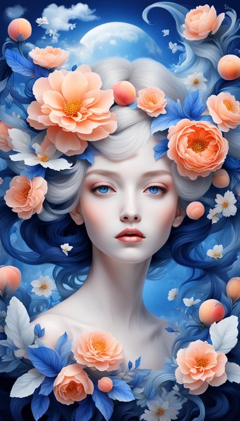 Ethereal Floral Art in Surreal Style