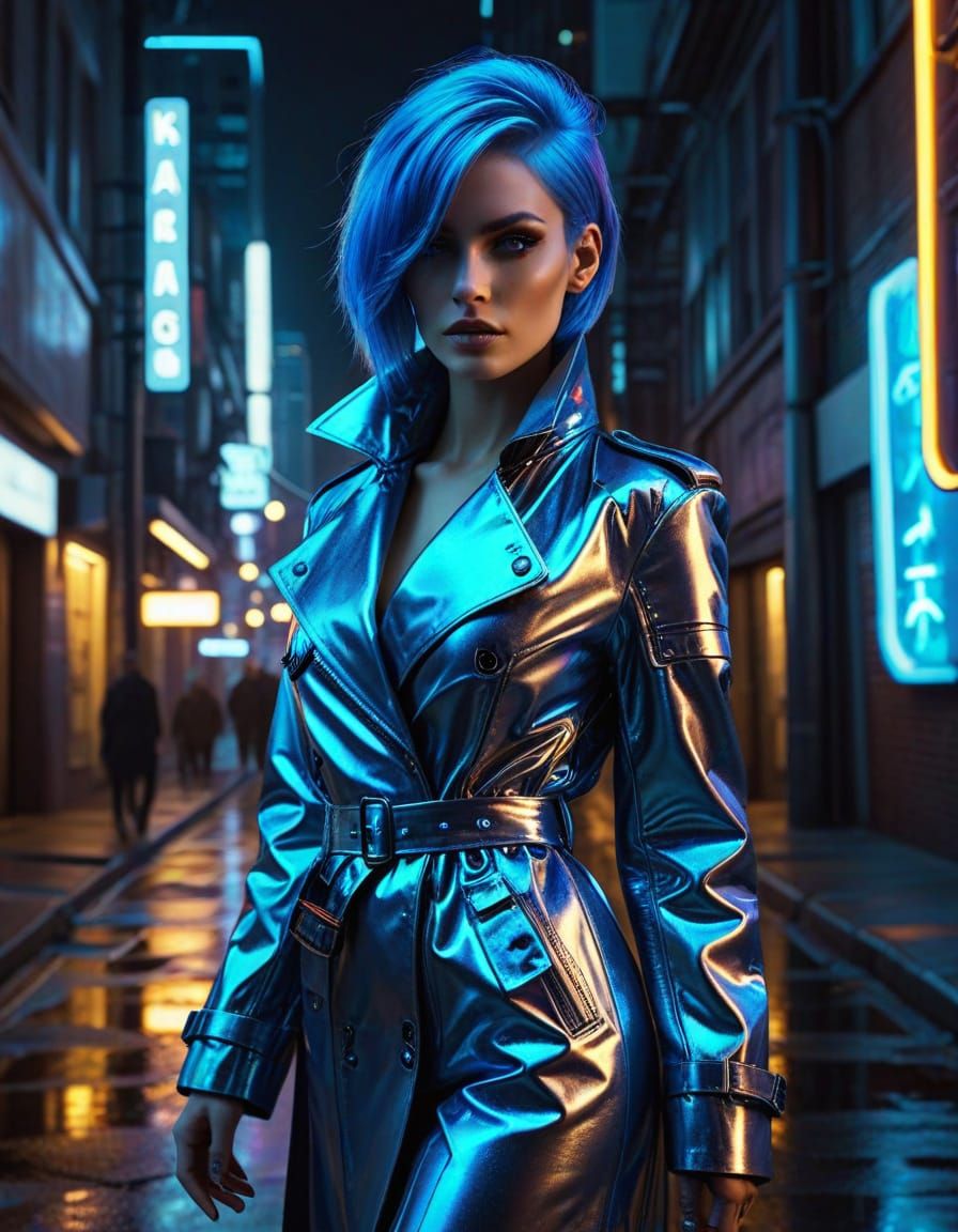 Cyberpunk Fashion Editorial in High Fashion Photography
