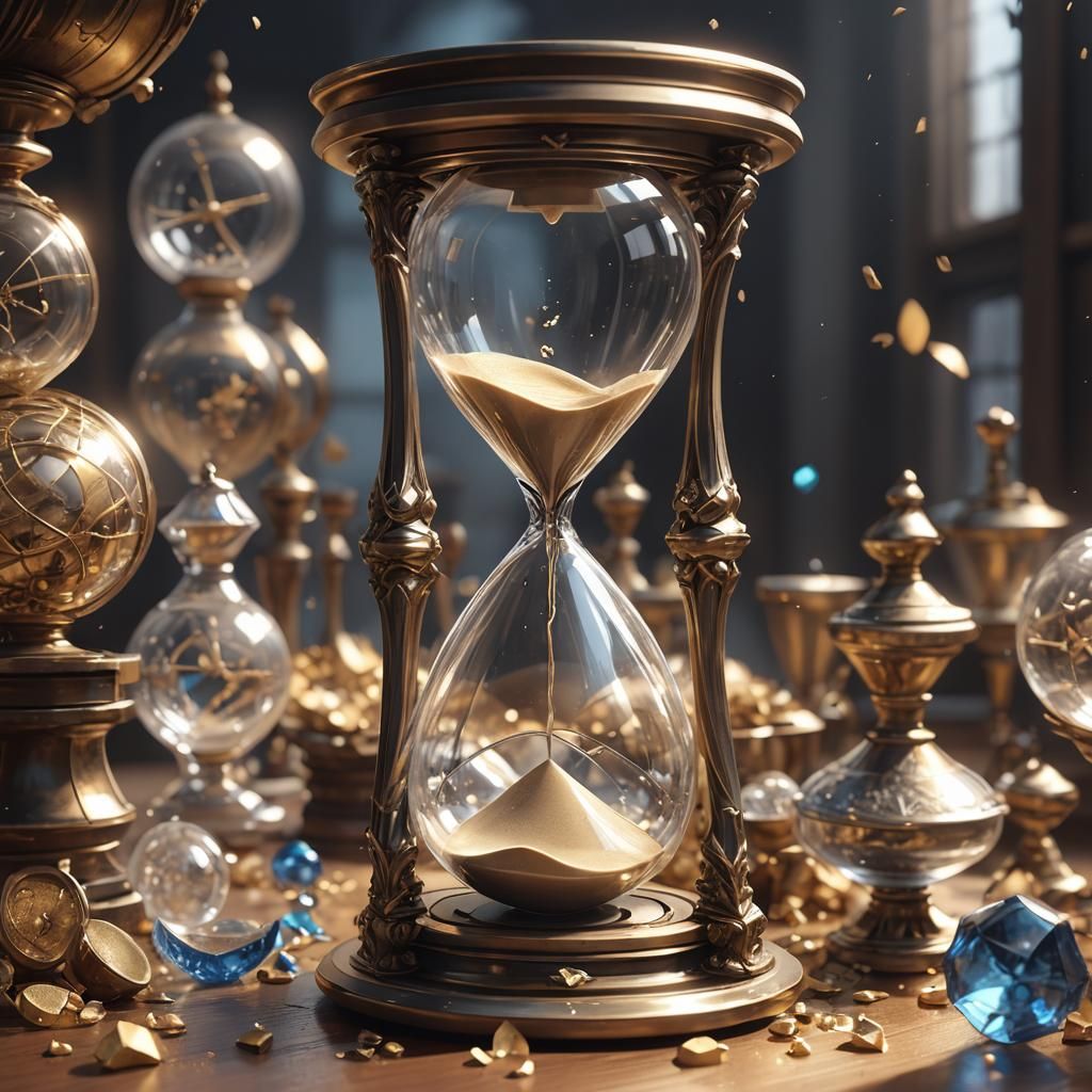 Anime Style Hourglass in 3D