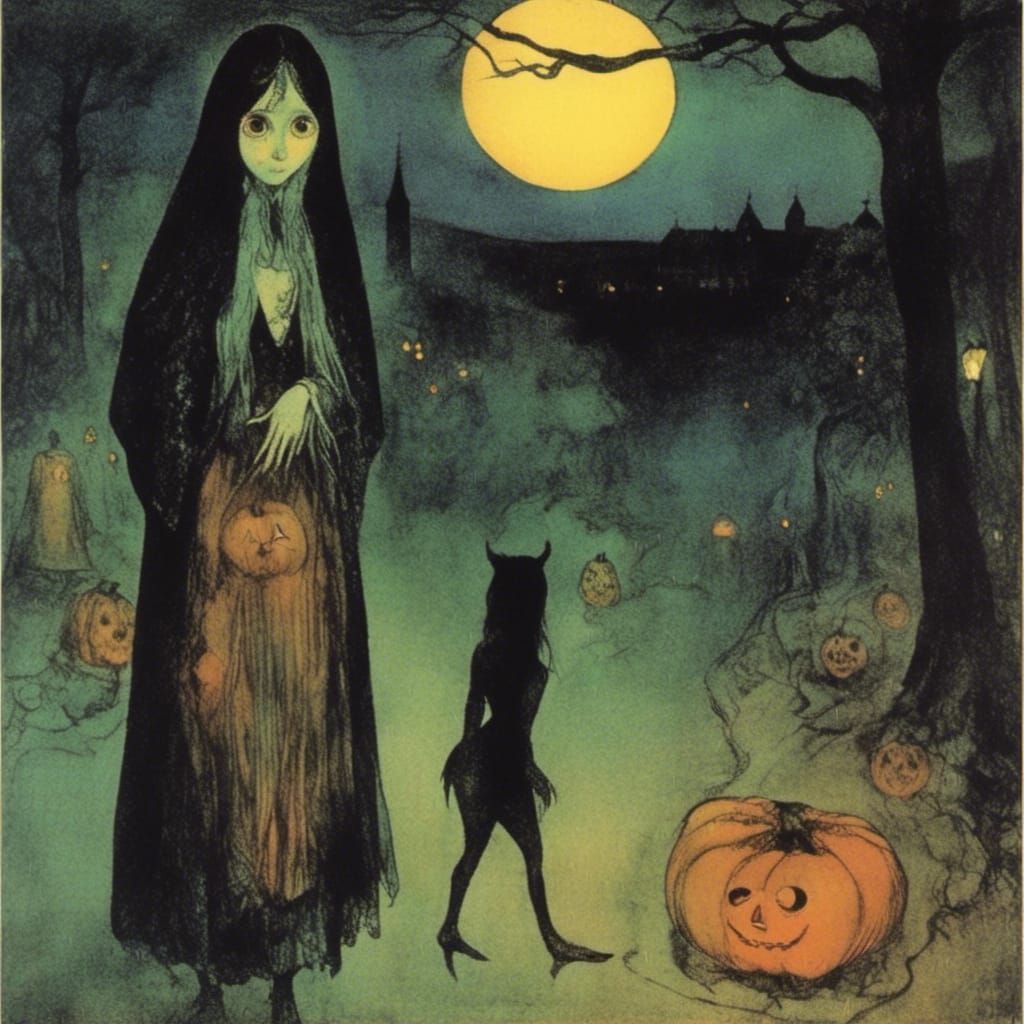 Halloween Night: An Expressionist Vision