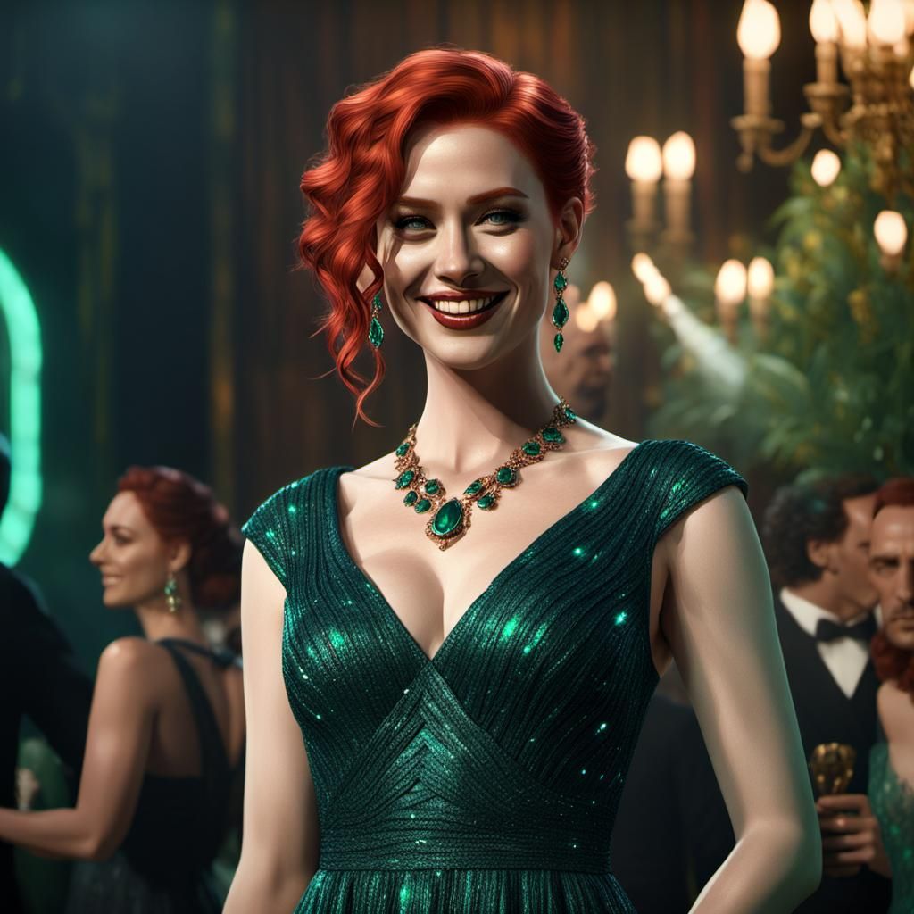 Actress Accepts Award in Dark Fantasy Style