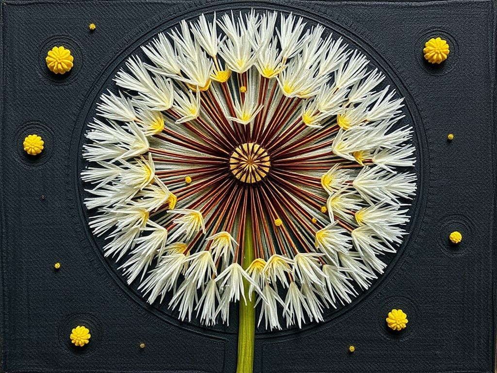 Reticulated Impasto Dandelion