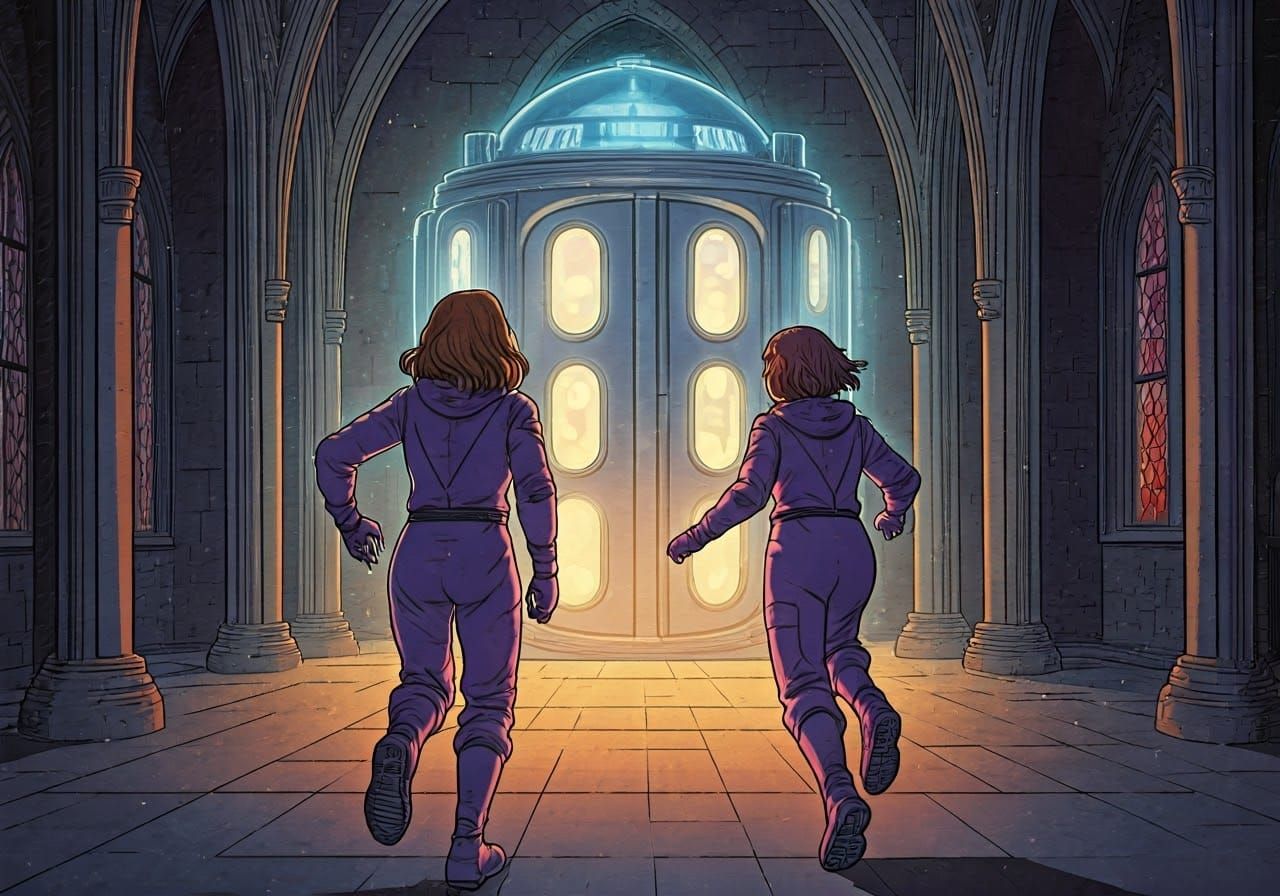 Clara Oswald and Ashildr in Medieval Fortress Chase