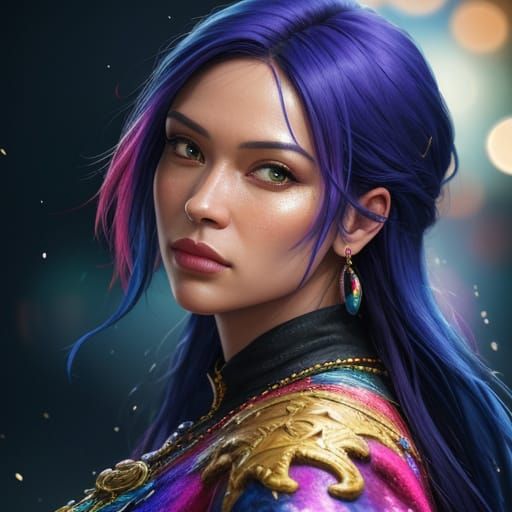 Person Looks Backwards: Hyperrealistic Concept Art