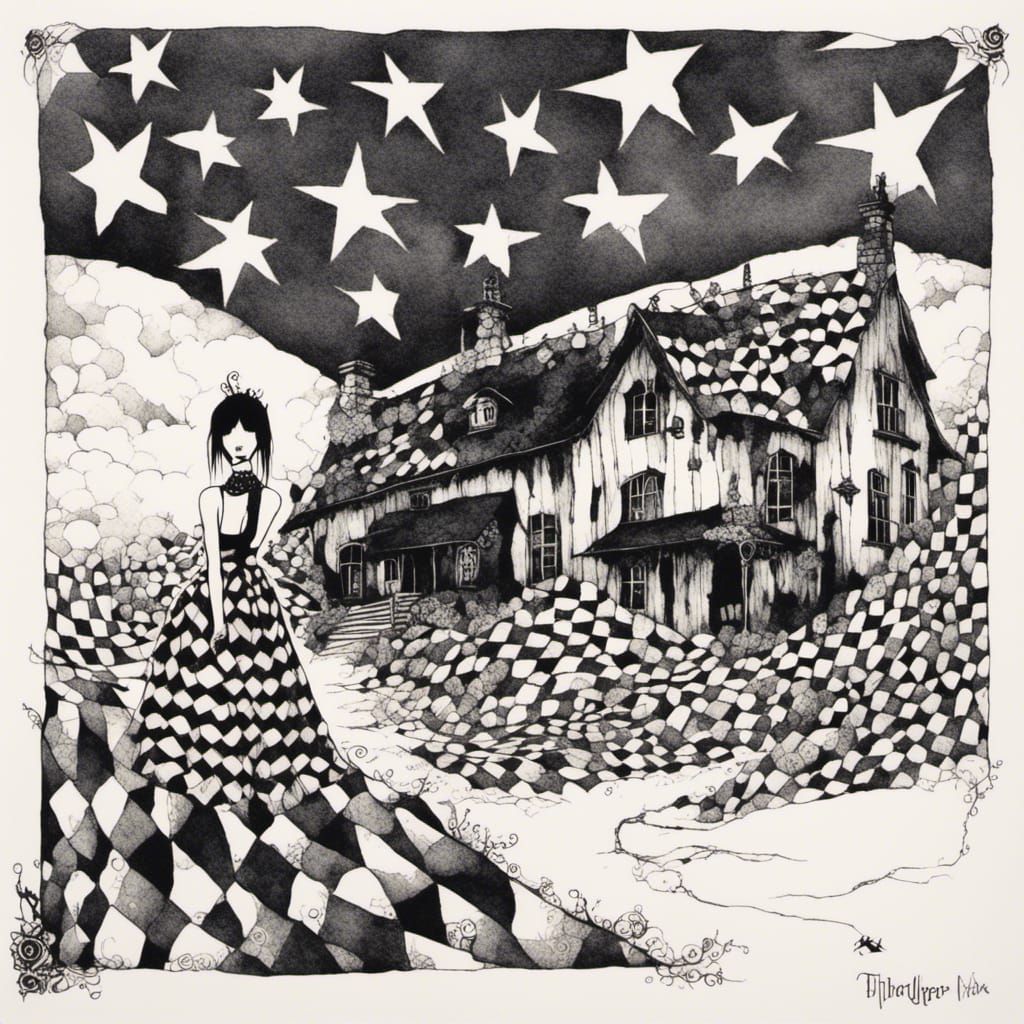 Goth Punk Girl in Abandoned House