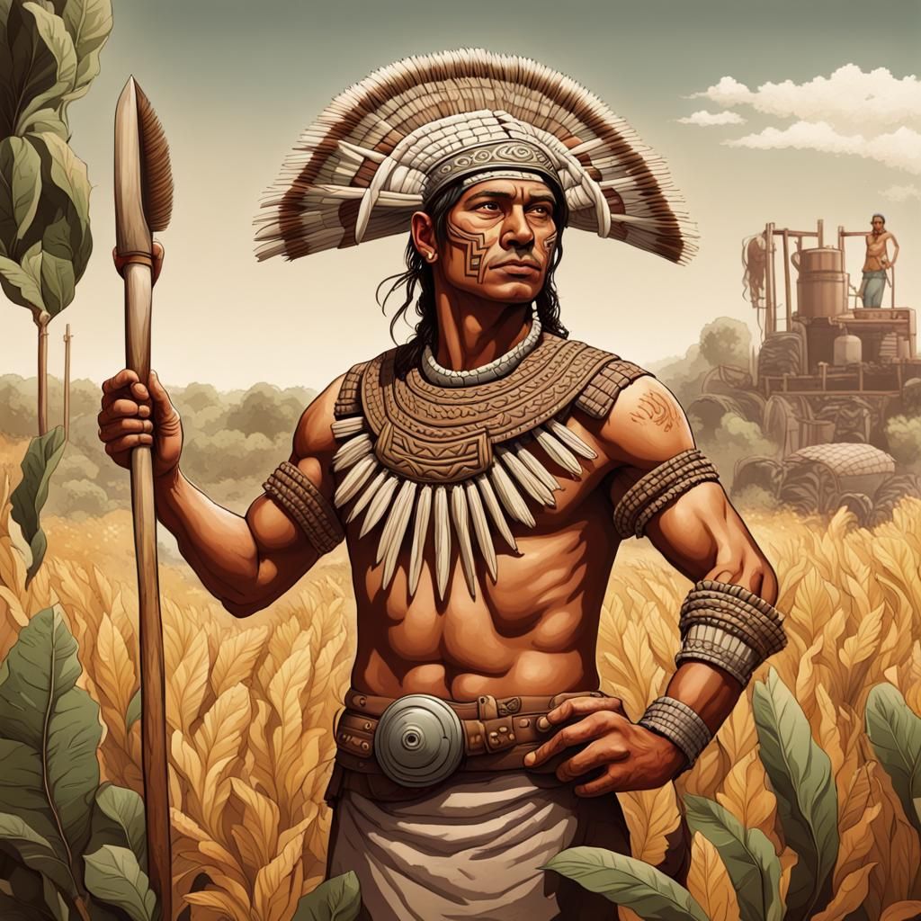 Aztec Farmer in Industrial Age Field