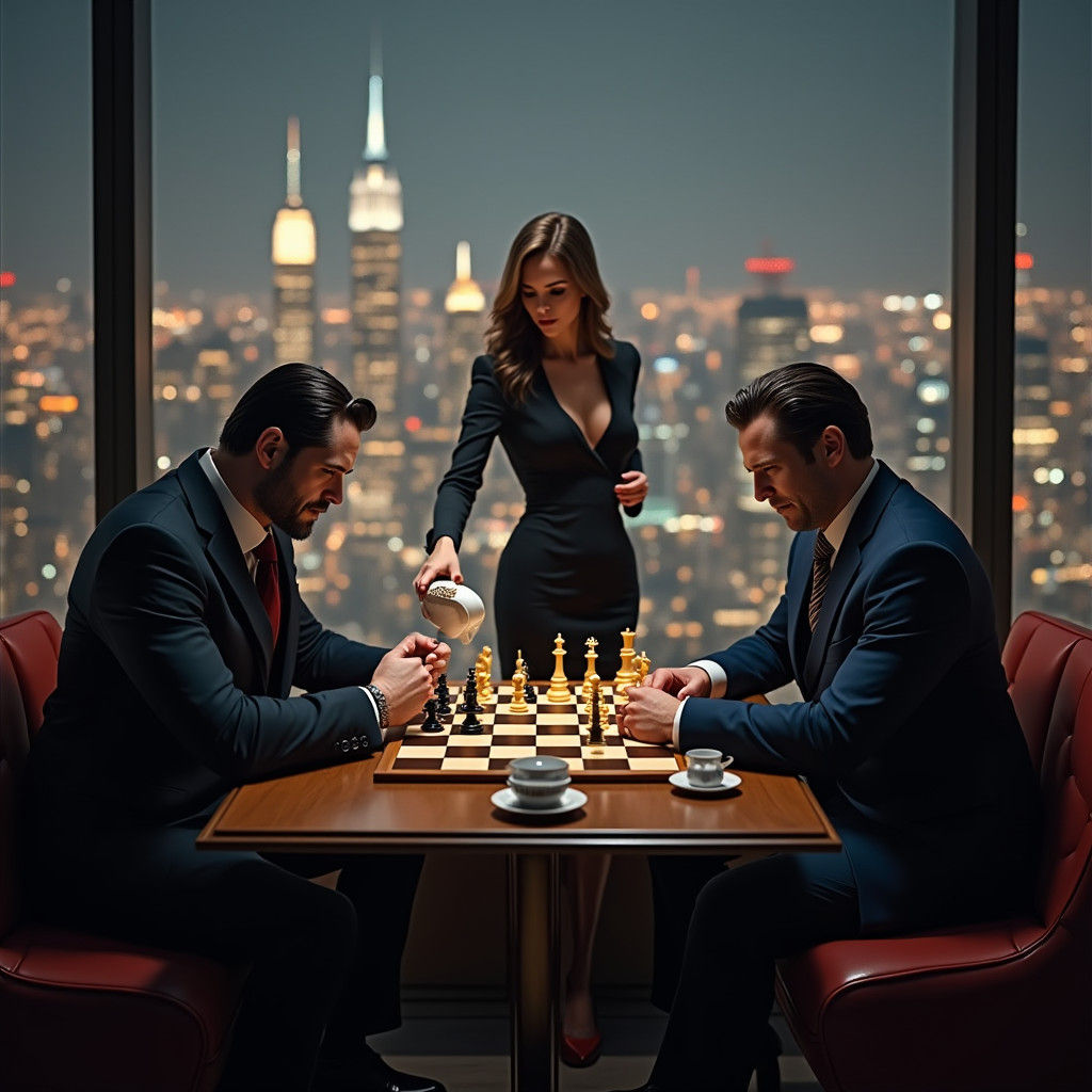 Chess Game in High-Rise Tower: a Digital Matte Painting