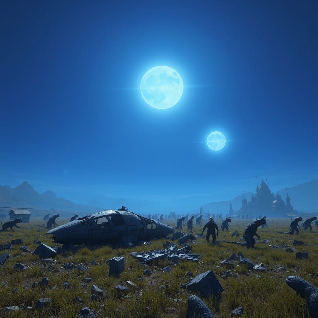 Cosmic Wreckage on an Alien Meadow