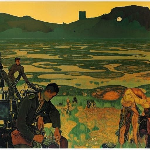 Venusian Swamp Intelligentsia: Sci-Fi Illustration