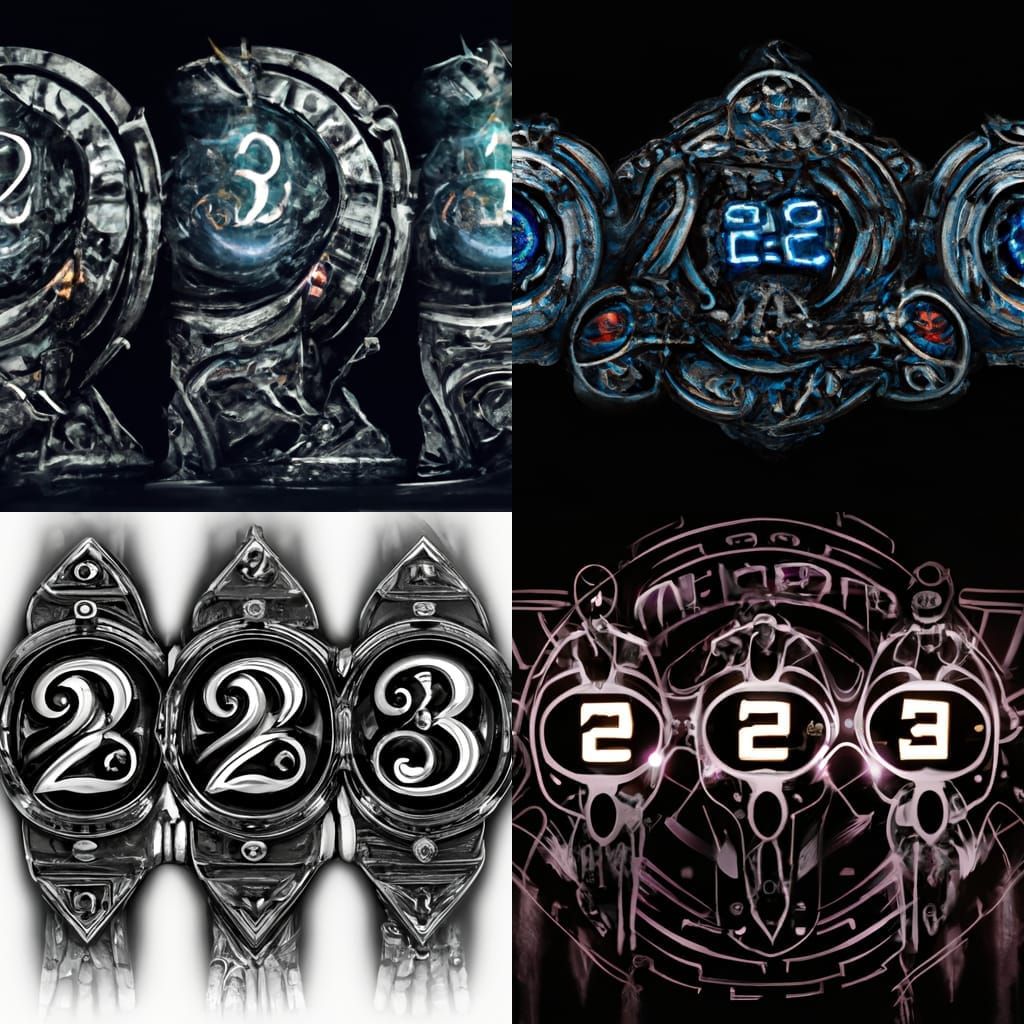 Digital Clock Tattoo Sketch in Dark Fantasy Style