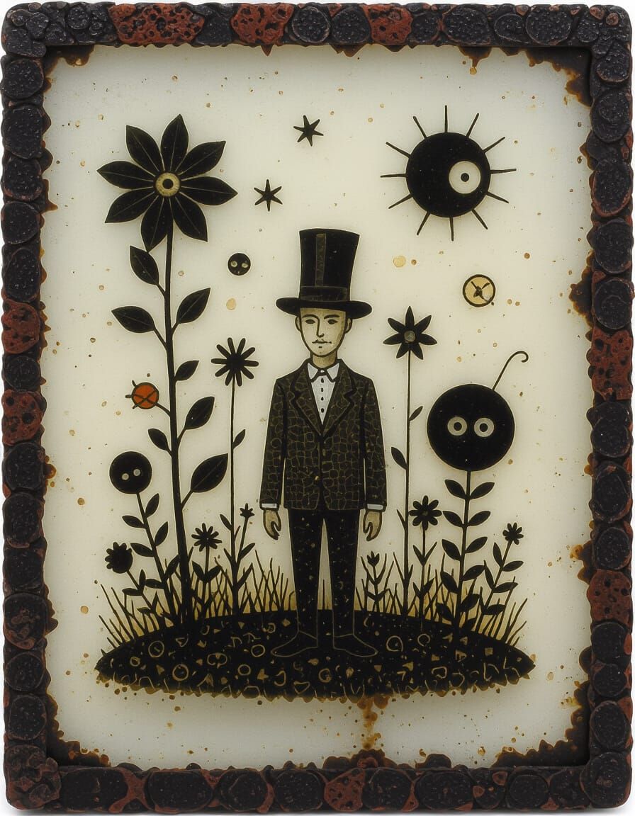 B is a B Filled with Otherworldly Life Charred and Rusty Row...