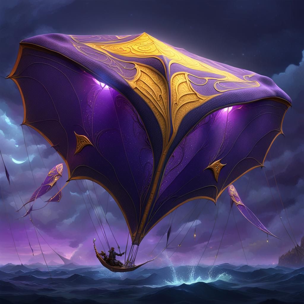 Stingray Kite in Dark Fantasy Concept Art