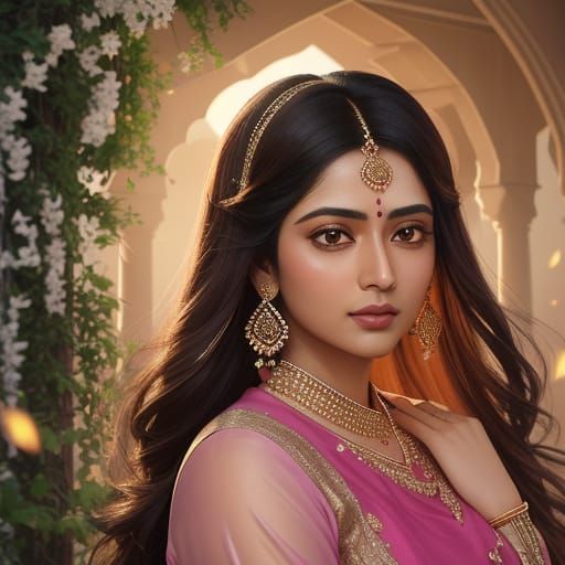 Elegant Bollywood Beauty in Pastel Pink