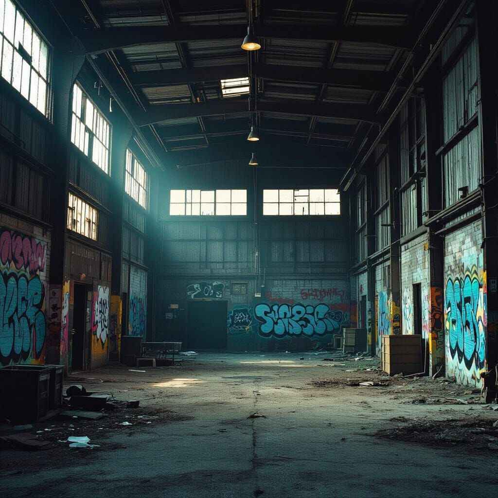 Dramatic Gang Hideout in Abandoned Warehouse