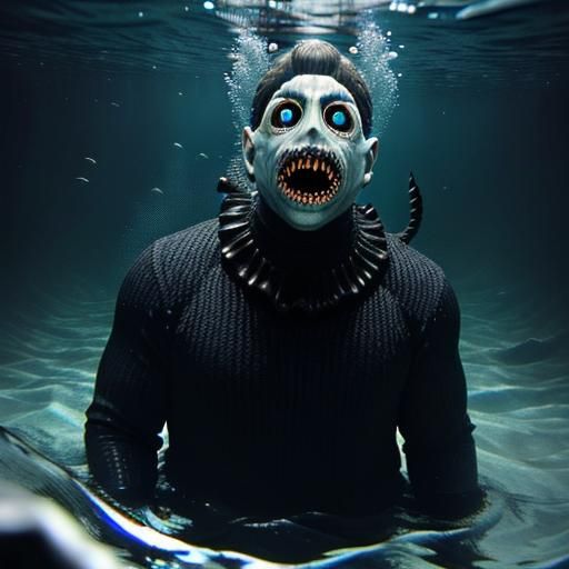 Horrifying Sleep Paralysis Demon Eye Underwater
