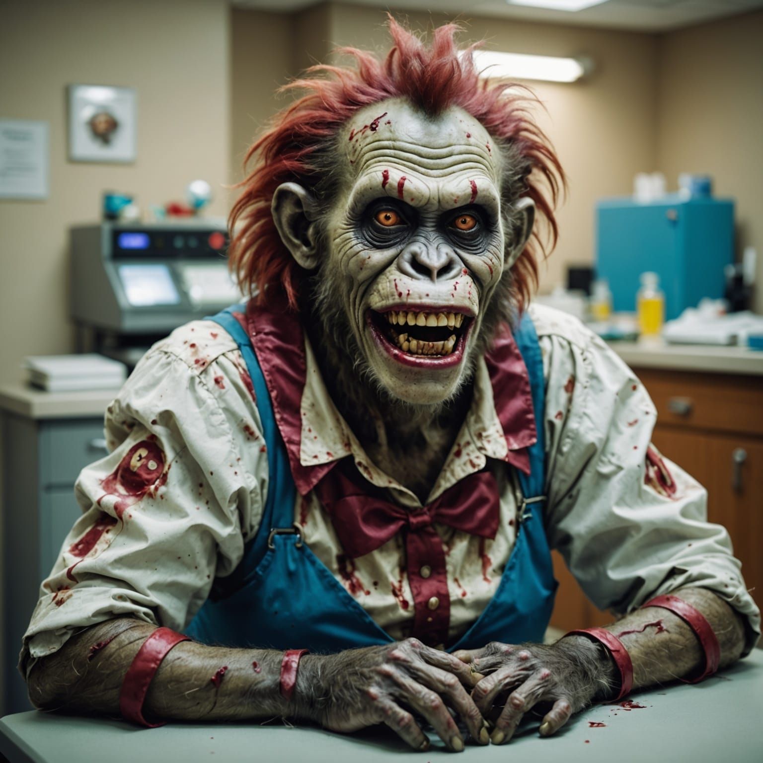 Macabre Laboratory Scene in Professional Photography Style