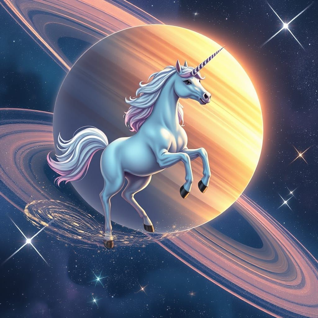 Unicorns Dance Across Saturn's Rings in a Celestial Display ...