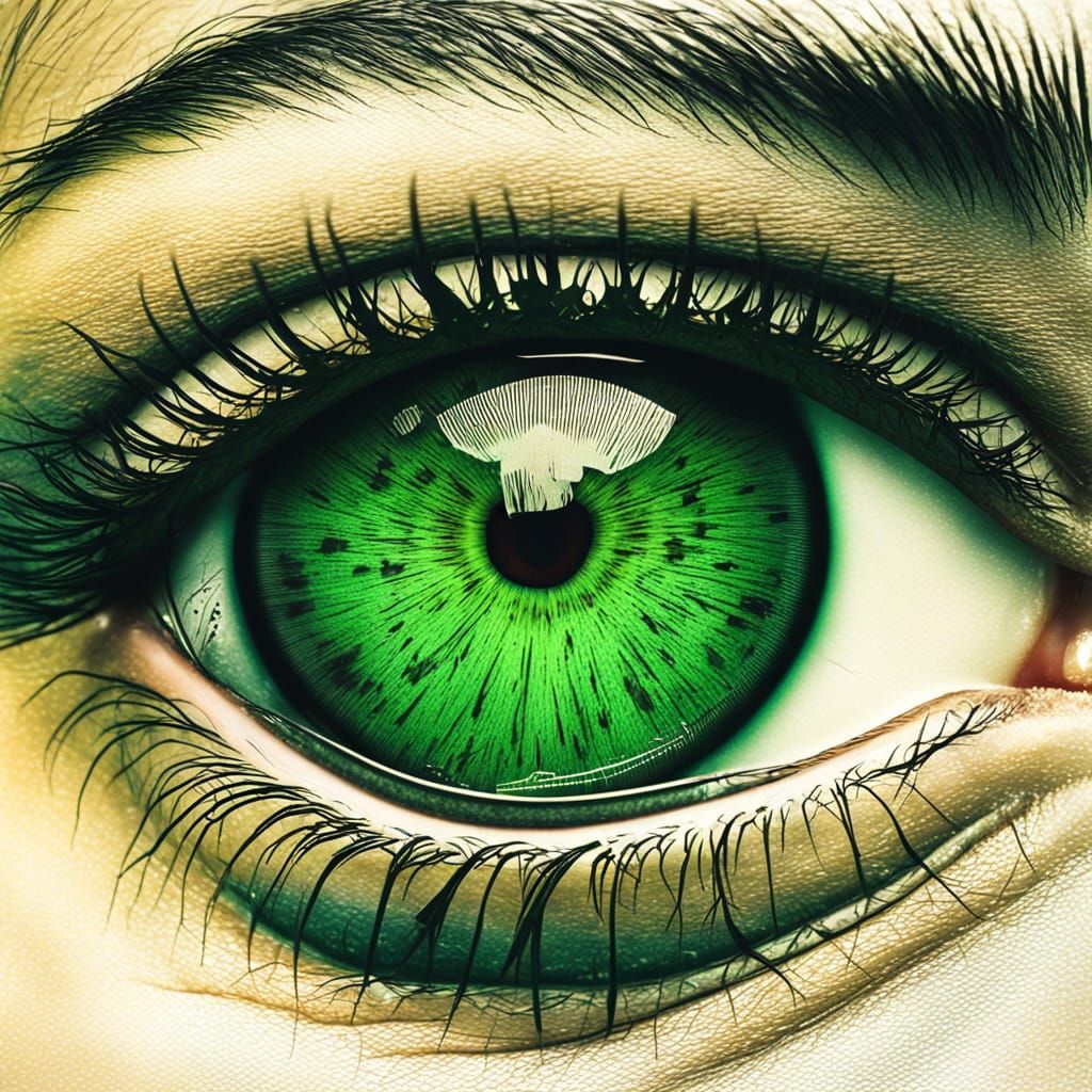 Mysterious Green Eyed Creature Revealed in Dark Ambiance