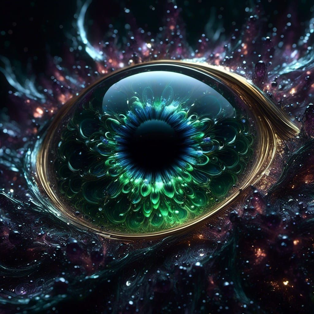 Crystal Dragon Eye with Galaxy Liquid