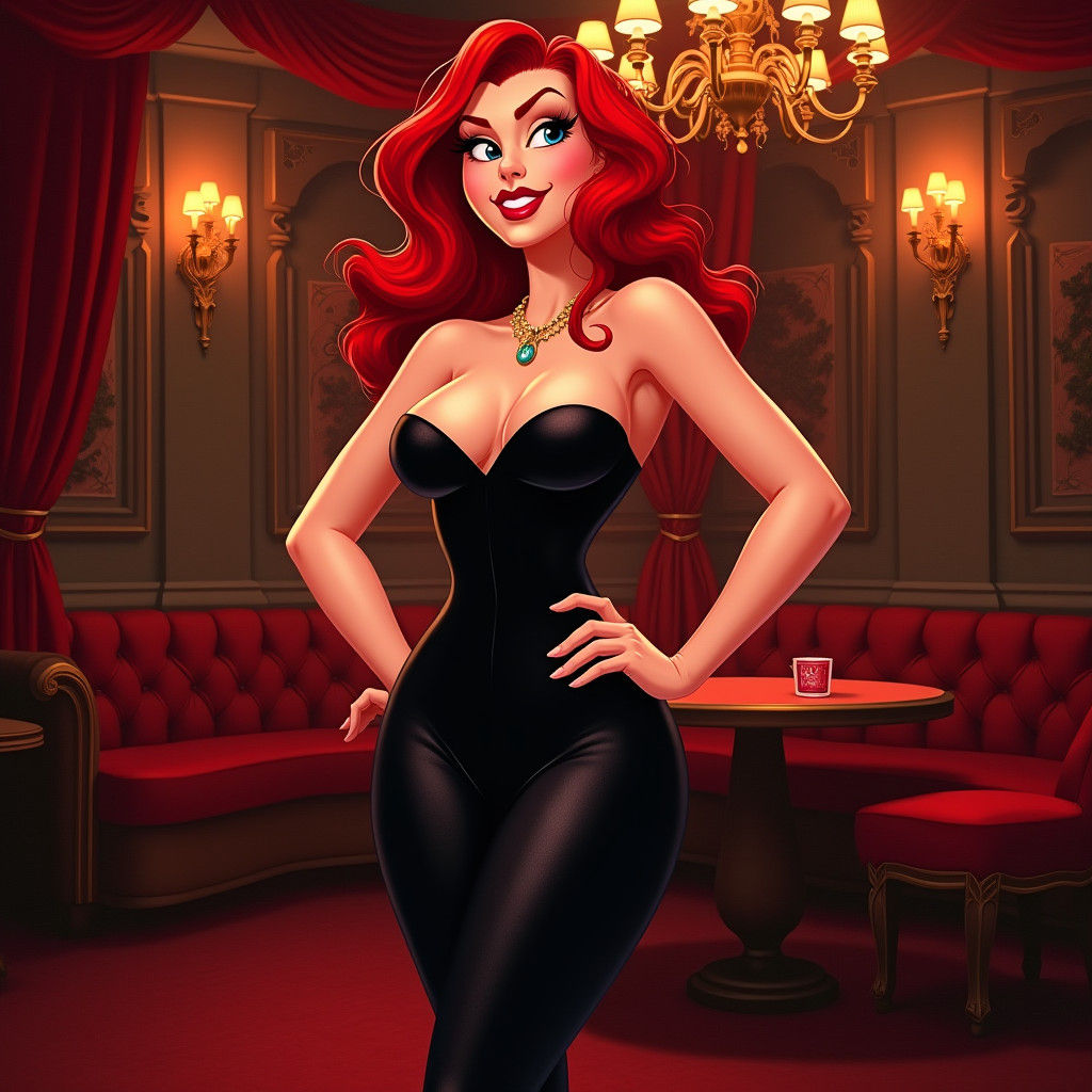 Jessica Rabbit in Classic Disney Animation Style
