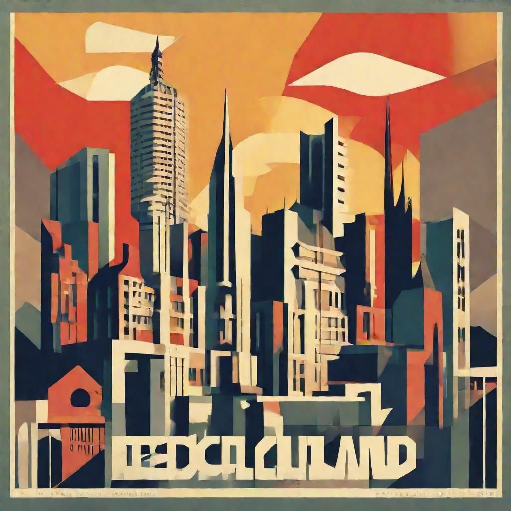 1940s German Brutalist Propaganda Poster Art