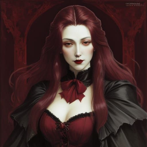 Vampire Crafted from Red Wine in Liquid Style