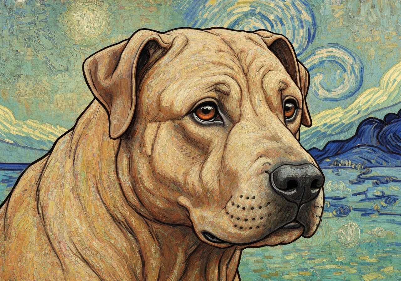 Giant Hound in Amano and Van Gogh Styles