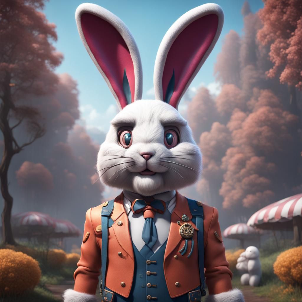 Man in Bunny Suit: Detailed Matte Painting