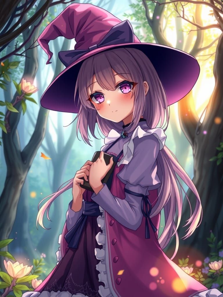 a beautiful anime witch