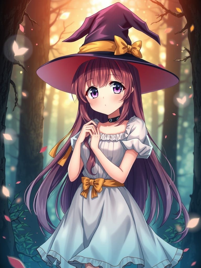 a beautiful anime witch