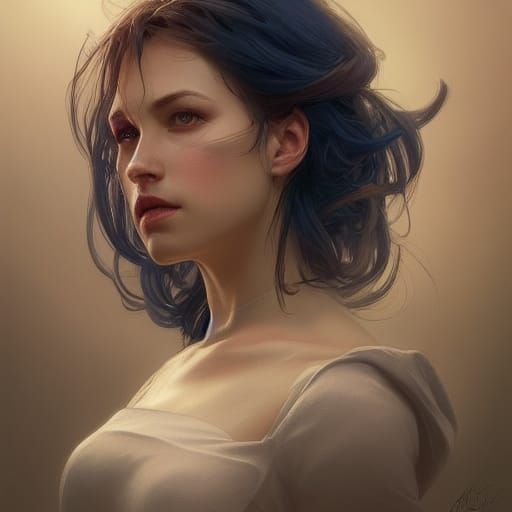 Portraits in Art Nouveau Style