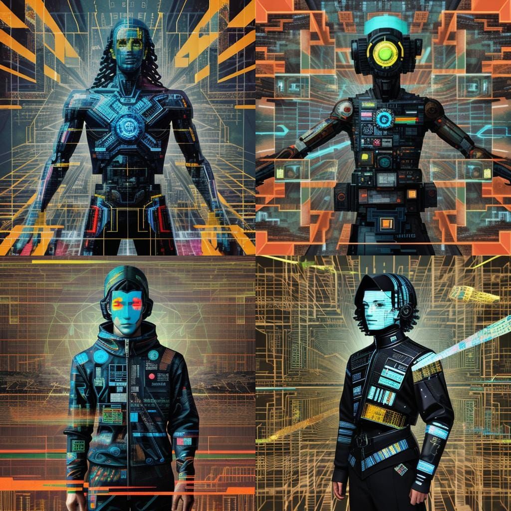 Hermes Trismegistus in Dystopian Glitchcore Collage