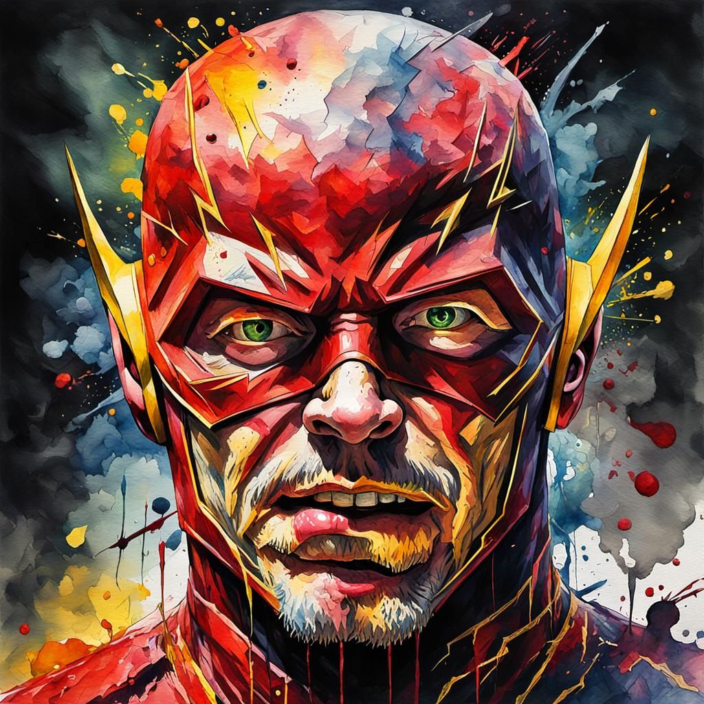 Gothic Watercolor: Grotesque Serial Killer Impression