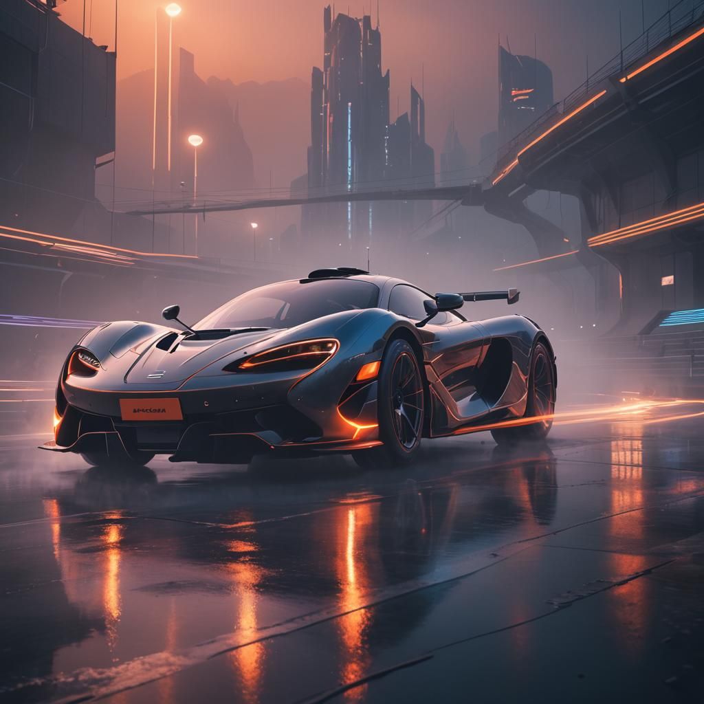 McLaren F1 Races Through Neon Future